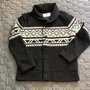 Boys old navy button up fleece sweater